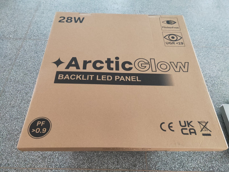 28W ARCTIC GLOW PRO High Efficiency LED Panel 60x60cm 4000K 6 Pack - Ceiling Light Fixtures - Panels
