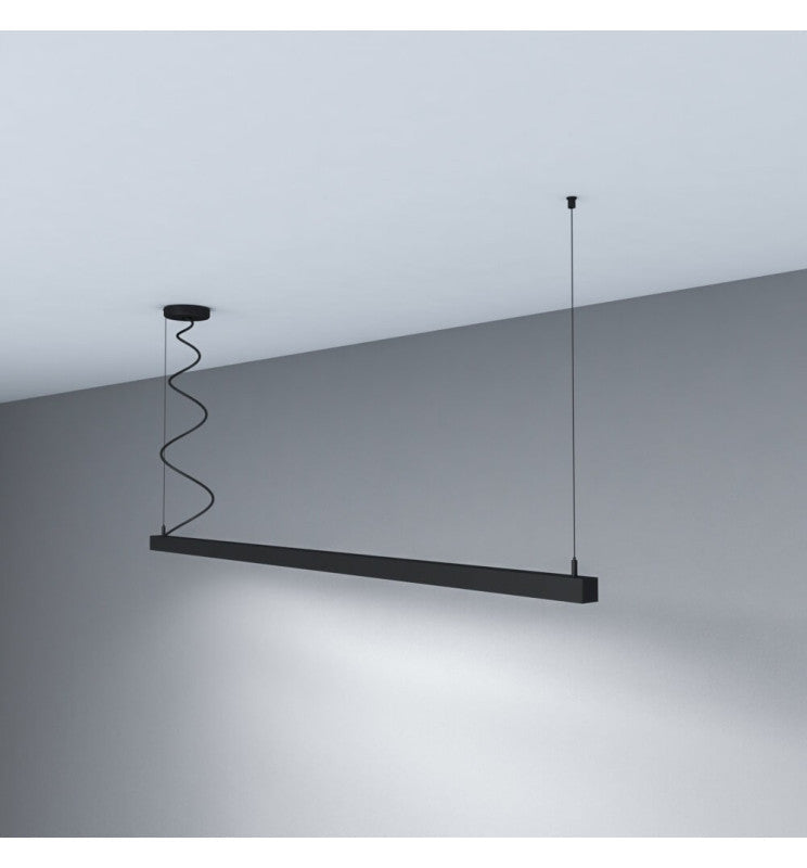 Dimmable MUNICH MINI LED Pendant Light in Black 0.44m 0.94m 1.44m 1.94m - Lighting - Linear Lights