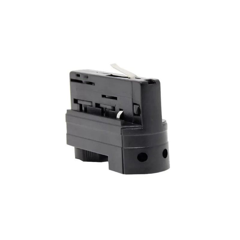 Connector for 3 Phase Rail Adapter Track Lights in Black - LED Accessories
