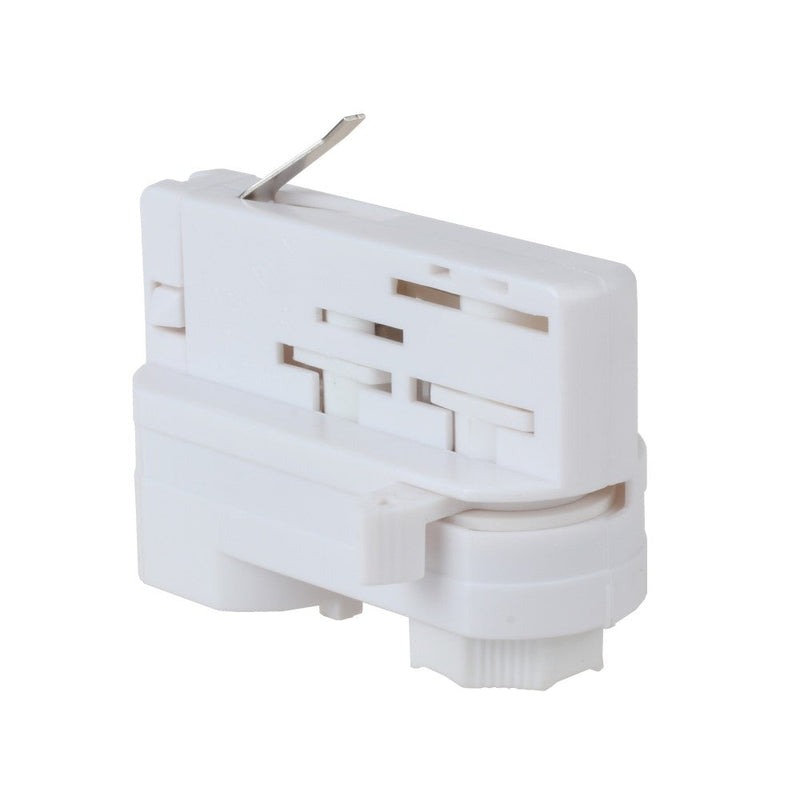 3 Phase Rail Adapter Connector in White - Track Lighting Accessories - Accessories