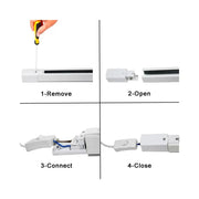 3 Phase Track Light Rail 1m in White - Track Lighting Rails - Accessories