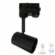 3 Phase Track Spotlight for GU10 LED Bulb Black - Track Lighting Fixtures - Track Lighting