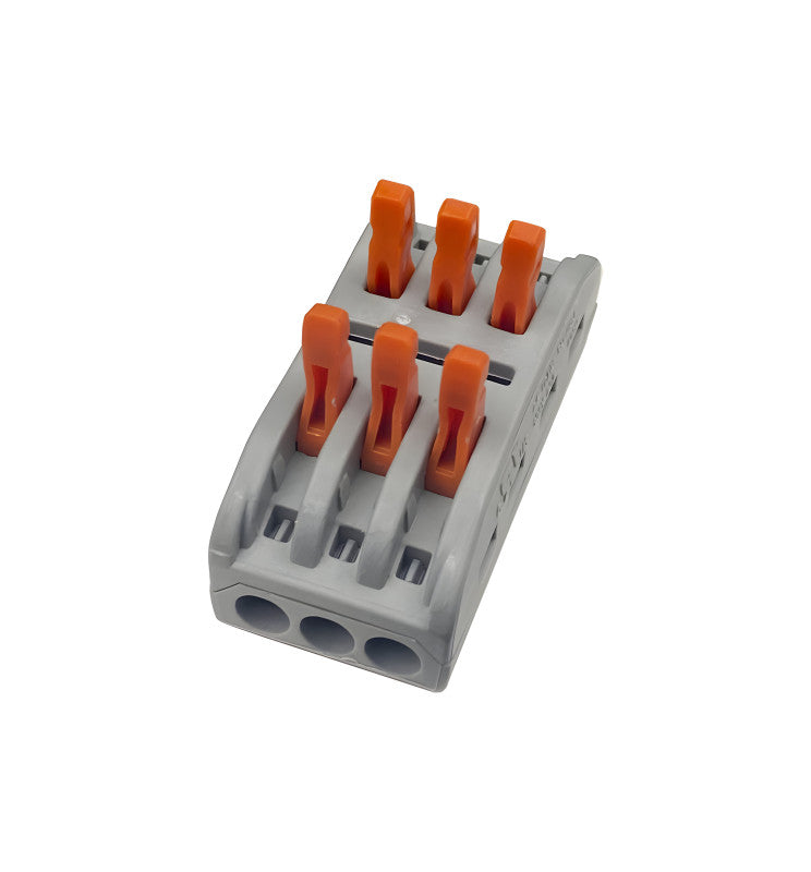3 Way Lever Wire Connector 3 Inputs - 3 Outputs