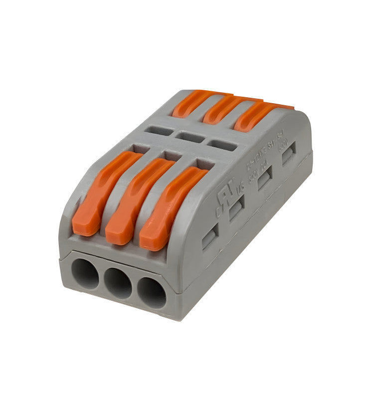 3 Way Lever Wire Connector 3 Inputs - 3 Outputs