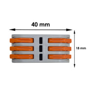 3 Way Lever Wire Connector 3 Inputs - 3 Outputs - Wire Terminals & Connectors - Accessories