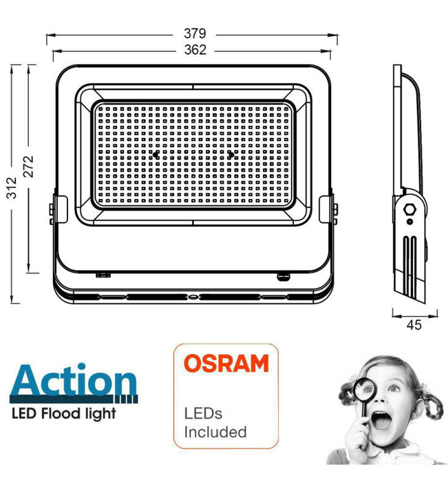 300W LED Floodlight ACTION PRO with OSRAM CHIPs 5700K