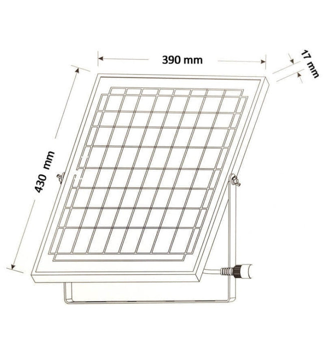 300W ORION Solar LED Outdoor Floodlight - 5000K - Solar LED light - Ledex Lighting UK