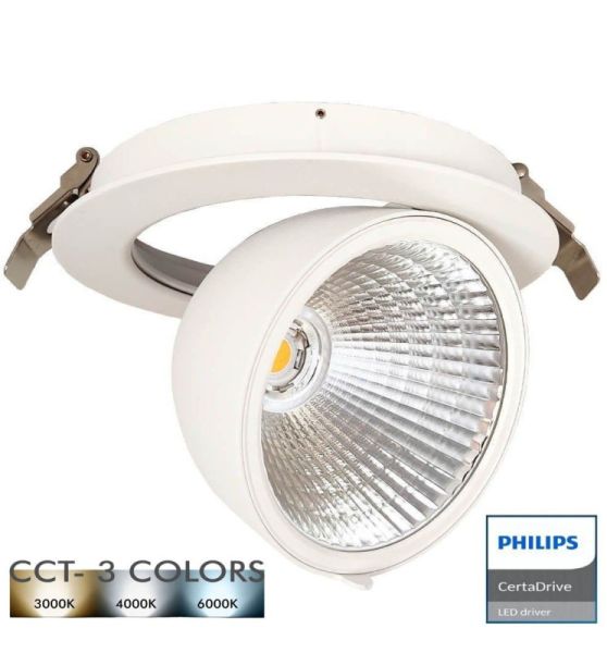 30W HAMBURG Adjustable Round Spotlight - CCT