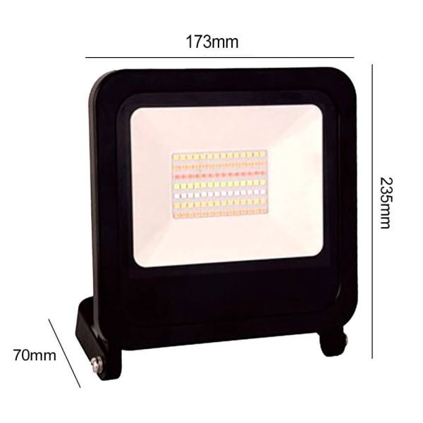 50W Dimmable Smart WiFi LED Floodlight RGBW CCT - LED Floodlight