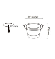 30W Circular LED Downlight GXtronic CRI + 92 Cut-out Ø145mm 3CCT IP65 - Ceiling Light Fixtures - Downlights