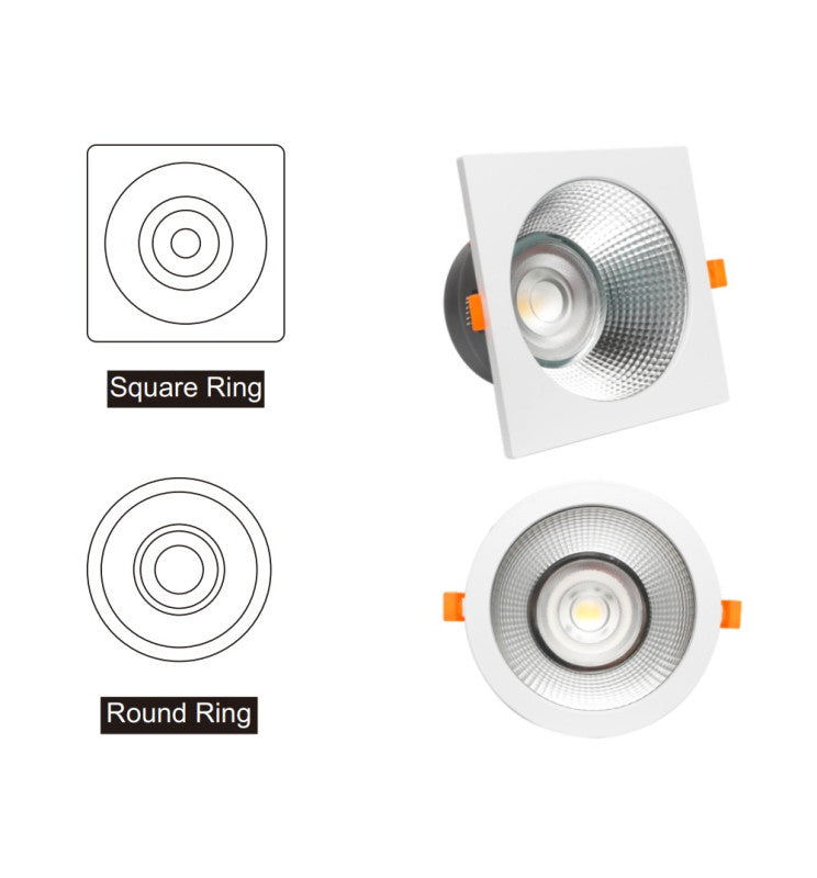 30W Circular LED Downlight GXtronic CRI + 92 Cut-out Ø145mm 3CCT IP65 - Ceiling Light Fixtures - Downlights