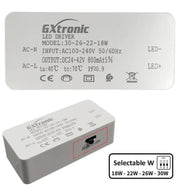 30W Circular LED Downlight GXtronic CRI + 92 Cut-out Ø145mm 3CCT IP65 - Ceiling Light Fixtures - Downlights