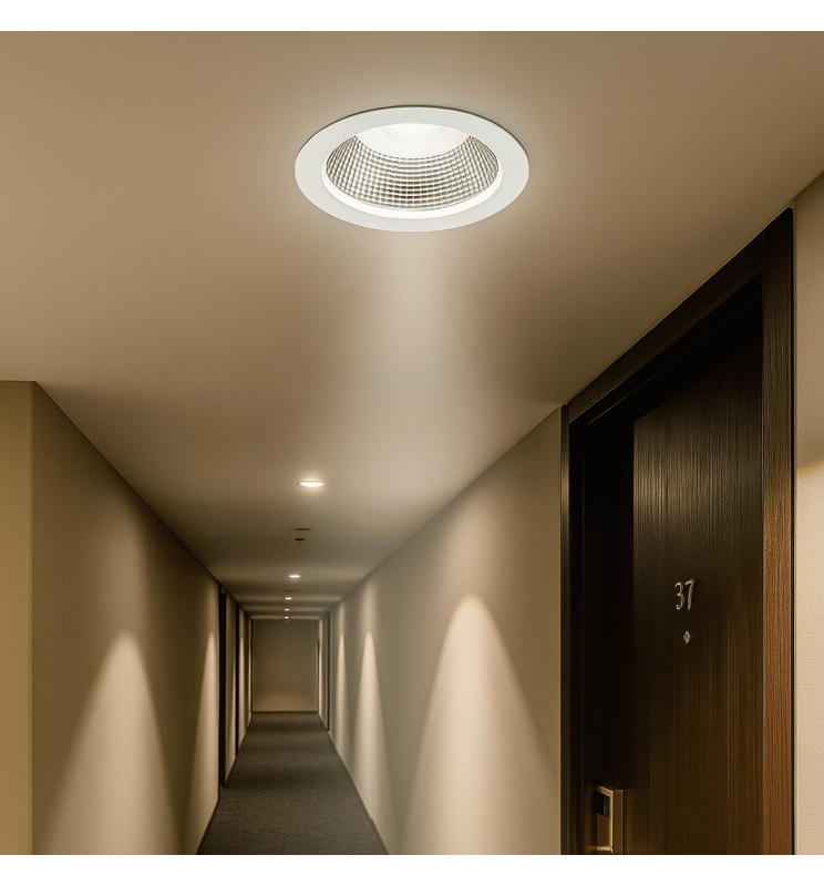 30W Circular LED Downlight GXtronic CRI + 92 Cut-out Ø145mm 3CCT IP65 - Ceiling Light Fixtures - Downlights