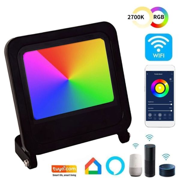 30W Dimmable Smart WiFi LED Floodlight RGBW CCT - Flood & Spot Lights - Floodlights