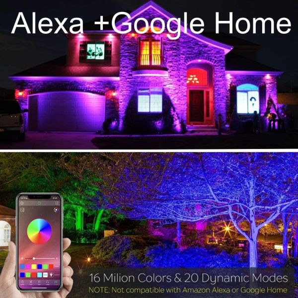 30W Dimmable Smart WiFi LED Floodlight RGBW CCT - Flood & Spot Lights - Floodlights