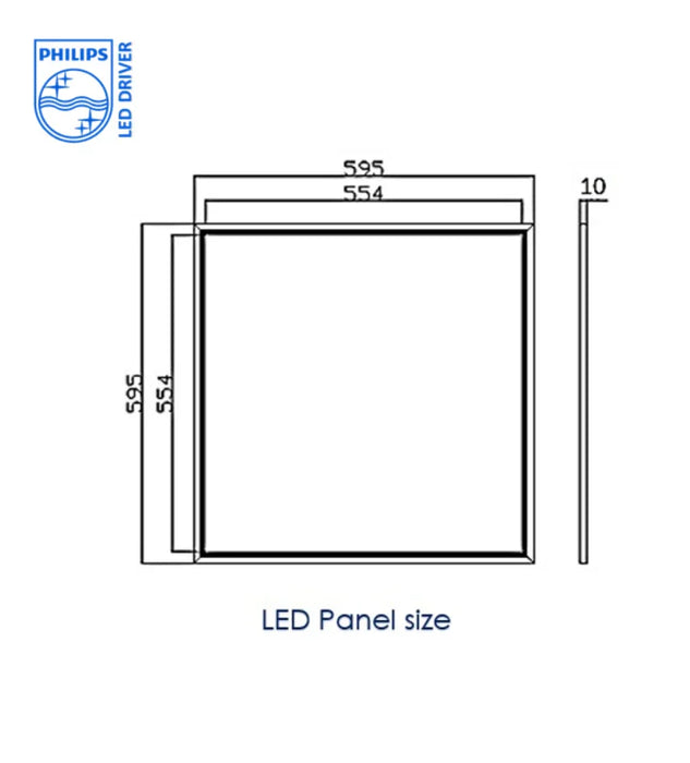 30W EVA PREMIUM 60x60 LED Panel with PHILIPS Driver 4000K - LED Panel - Ledex Lighting UK