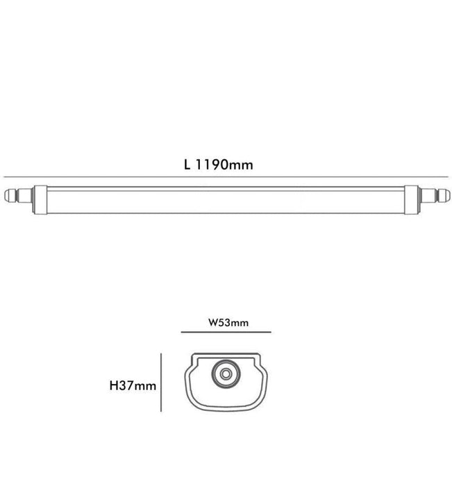 30W LED Tri-Proof Batten GLOWLUXE Interconnectable 119cm