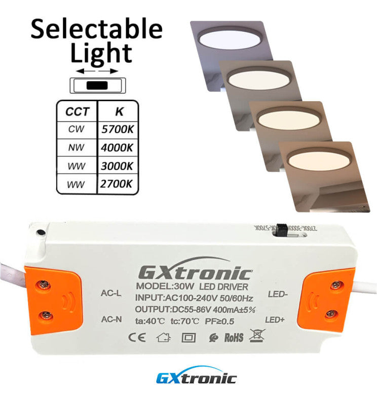 30W LED Ceiling Surface Light Round UGR19 140Lm/W CRI92 4CCT - Ceiling Light Fixtures - Bulkheads