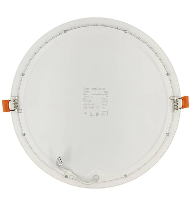 30W Round Slim LED Downlight with CCT Selectable Colour Temperature