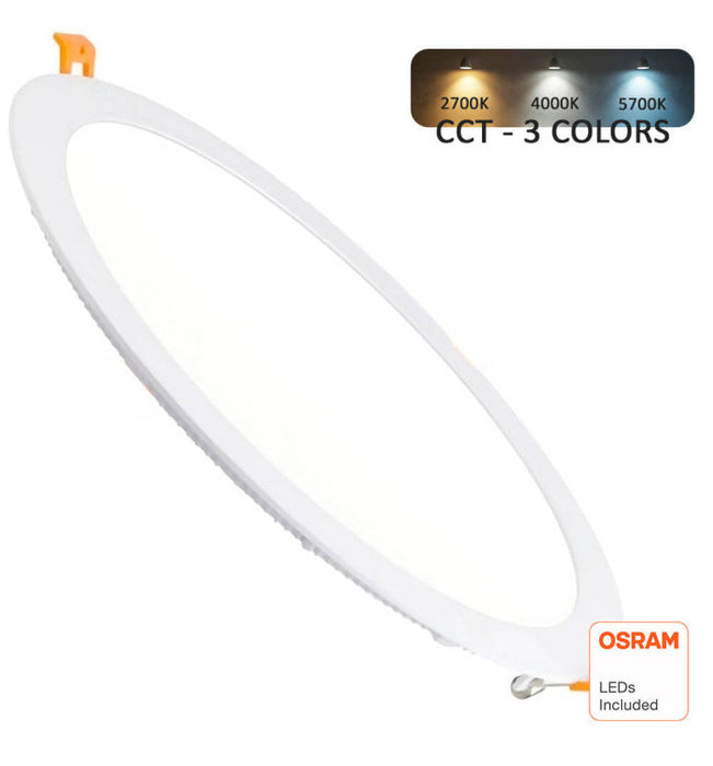 30W Round Slim LED Downlight with CCT Selectable Colour Temperature