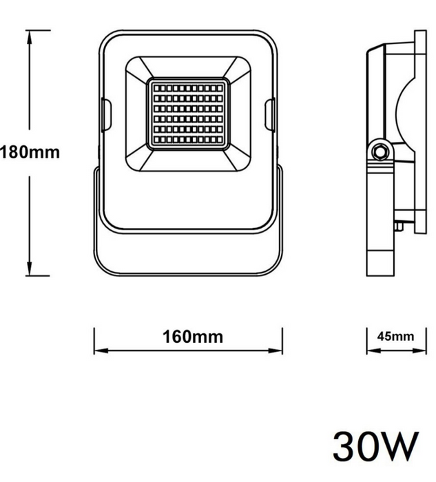 30W LED Floodlight NEW EVOLUTION - IP65 - Osram - 4000K - LED