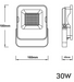 30W LED Floodlight NEW EVOLUTION - IP65 - Osram - 4000K - LED