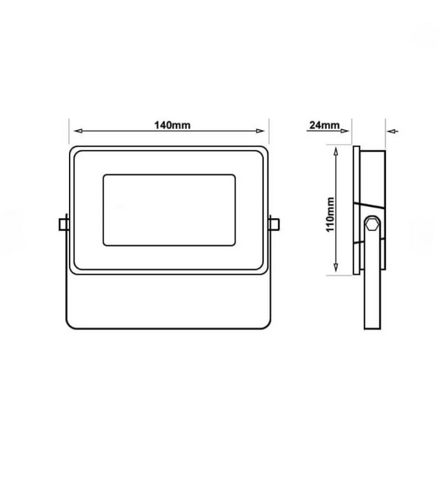 30W LED Floodlight with OSRAM Chips RGB+W - LED Floodlight