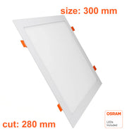 30W Slim Square LED Downlight with OSRAM Chip 3 CCT - LED Downlight