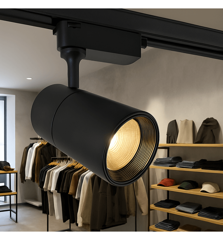 30W LED Track Light PARIS Black Single-Phase with Bridgelux Chip UGR11 24º - Track Lighting Fixtures - Track Lighting