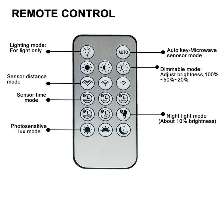 30W LED Floodlight with Motion Sensor and Remote control 4000K - LED