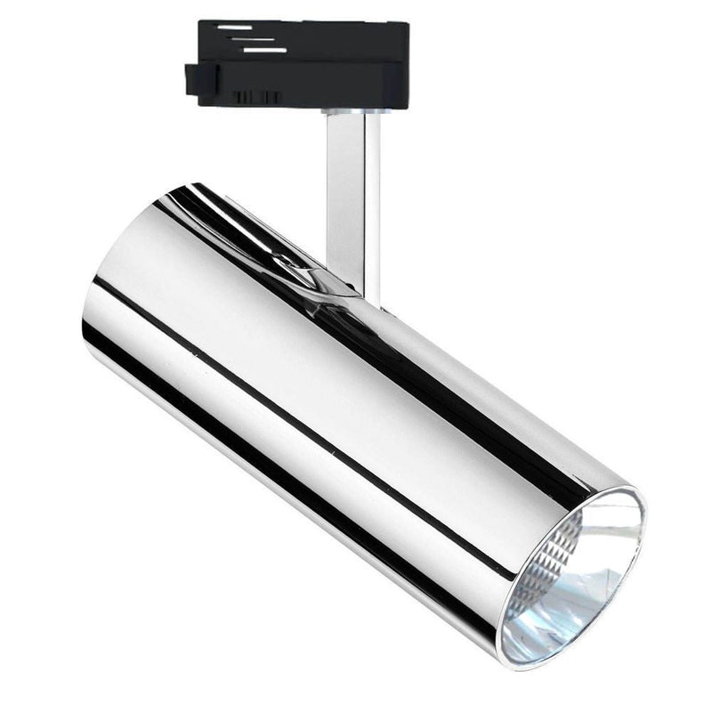 30W Single Phase BERNA LED Track Light 3000K Silver - Track Lighting Fixtures - Track Lighting