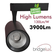 30W Single-Phase LED Track Light PARMA in Black 4000K - Track Lighting - Track Lighting