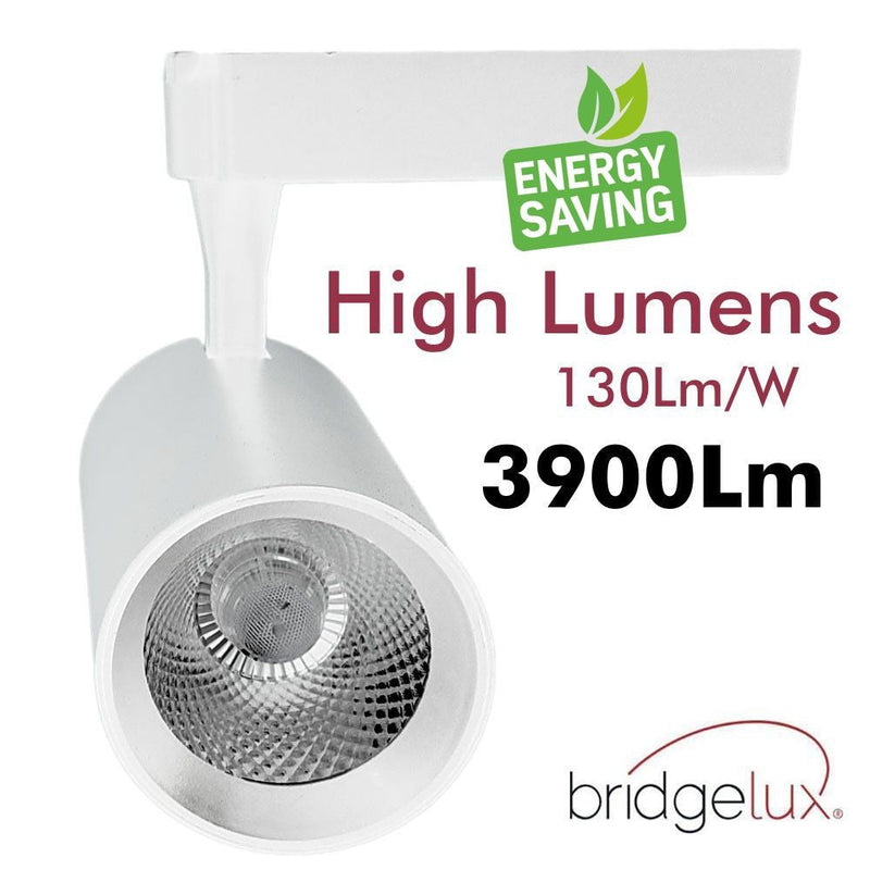 30W Single-Phase LED Track Light PARMA in White 4000K - Track Lighting - Track Lighting