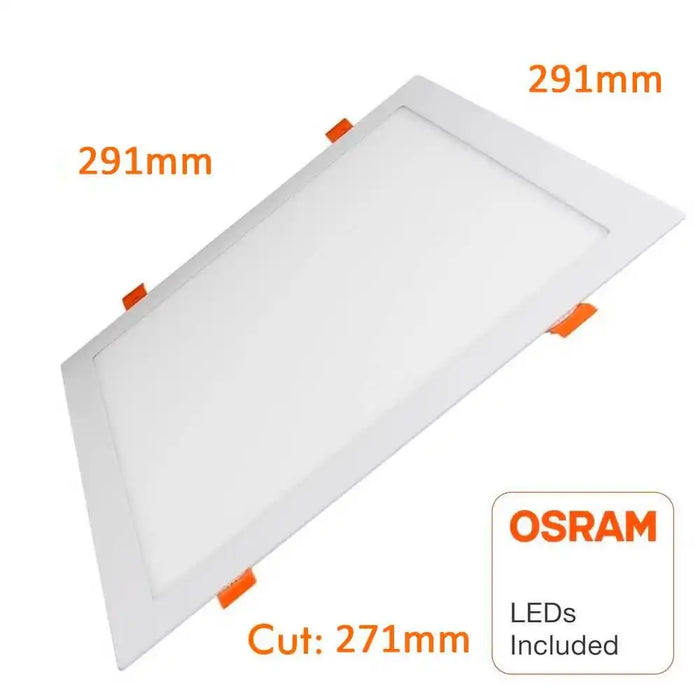 30W Square Slim Panel LED Downlight with Osram Chip 4000K - LED Downlight - Ledex Lighting UK