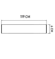36W Linear BERGEN LED Batten Black 119cm 3 CCT - Ceiling Light Fixtures - Battens