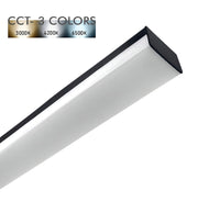 36W Linear BERGEN LED Batten Black 119cm 3 CCT - Ceiling Light Fixtures - Battens
