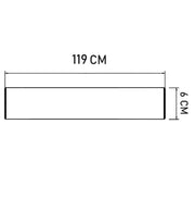 36W Linear BERGEN LED Batten Black 119cm 3 CCT - Ceiling Light Fixtures - Battens