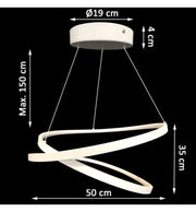 36W Modern KISA LED Pendant Light 4000K - Ceiling Light Fixtures - Bulkheads