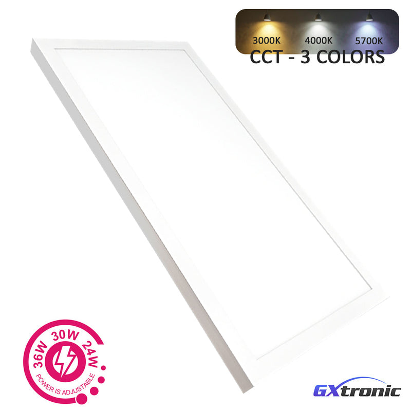 36W Surface Mounted or Recessed LED Panel 60X30 GXtronic Driver 3CCT - Ceiling Light Fixtures - Panels