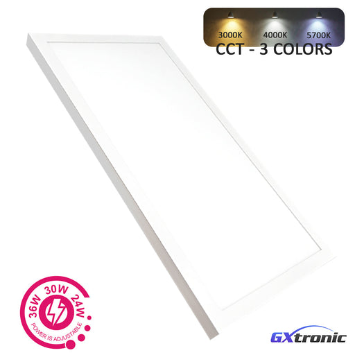 36W Surface Mounted or Recessed LED Panel 60X30 GXtronic Driver 3CCT - Ceiling Light Fixtures - Panels