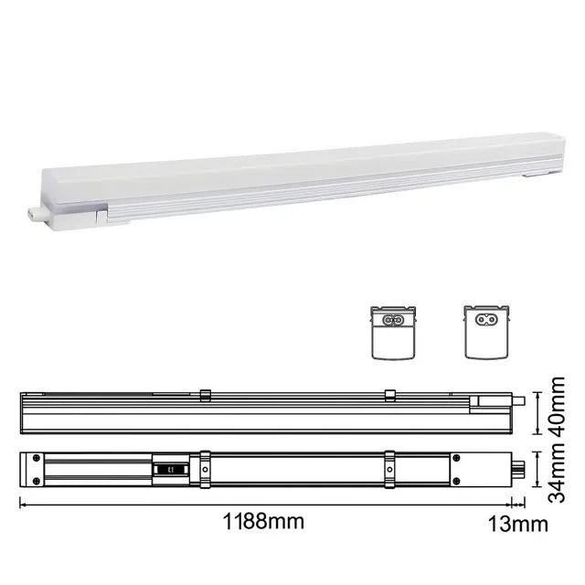 36W Linear LED Linkable Batten 5CCT IP44 120cm