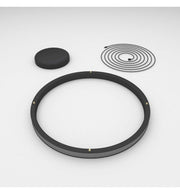 37W Circular SPACE VENUS LED Pendant Light in Black 60cm - Ceiling Light Fixtures - Linear Lights