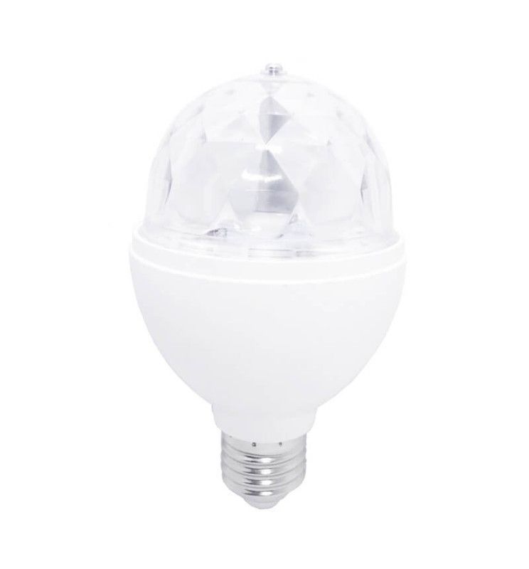 3W LED RGB Disco Rotating Light Bulb E27