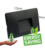 3W Rectangular LED Wall Light Black IP65 - Wall Light Fixtures - Bollard Lights
