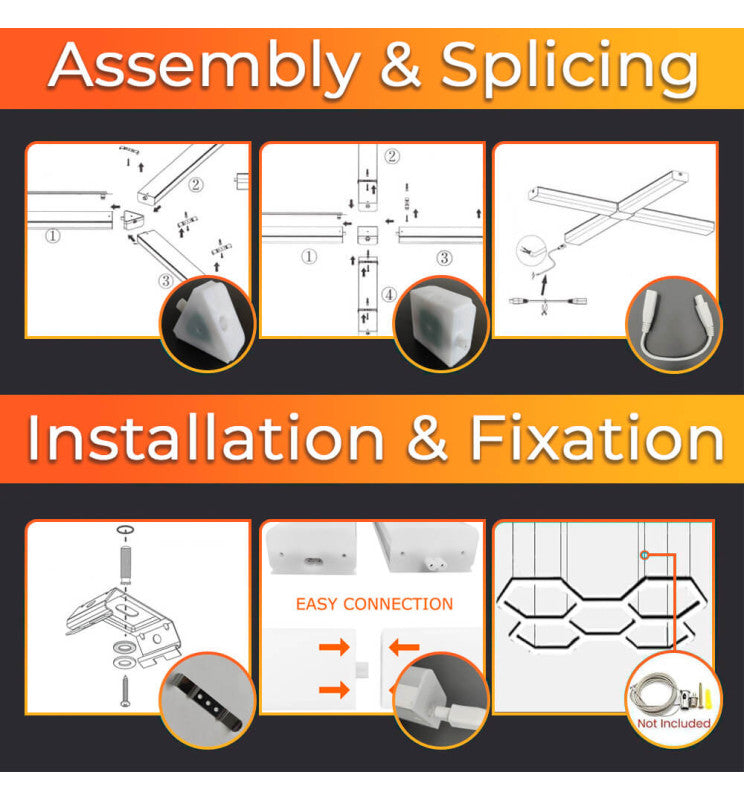 40W LED Batten Light 120cm for Custom Ceilings 5700K - Ceiling Light Fixtures - Linear Lights
