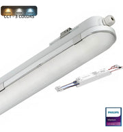 40W 120cm Tri-proof LED Batten Emergency Kit Philips Driver 140 Lm/W 3CCT - Emergency Lighting - Battens