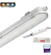 40W 120cm Tri-proof LED Batten Microwave Sensor & Emergency Kit Philips Driver 3CCT - Emergency Lighting - Battens