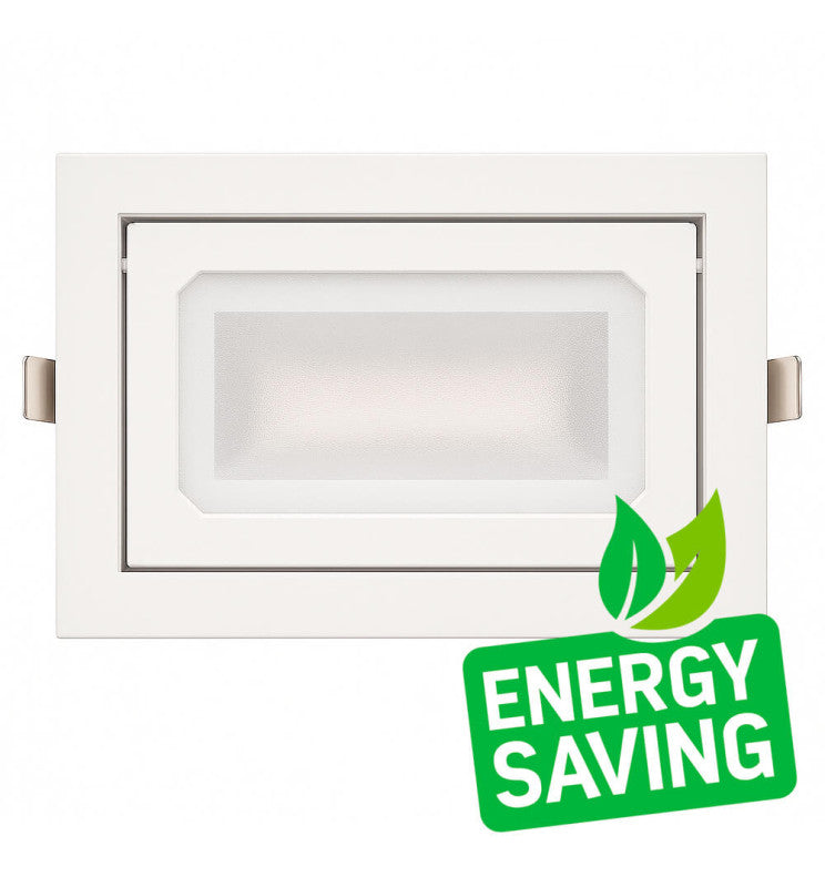 40W Adjustable Rectangular LED Spotlight OSRAM CHIP 140Lm/W CCT 120º No Flick - Flood & Spot Lights - Downlights