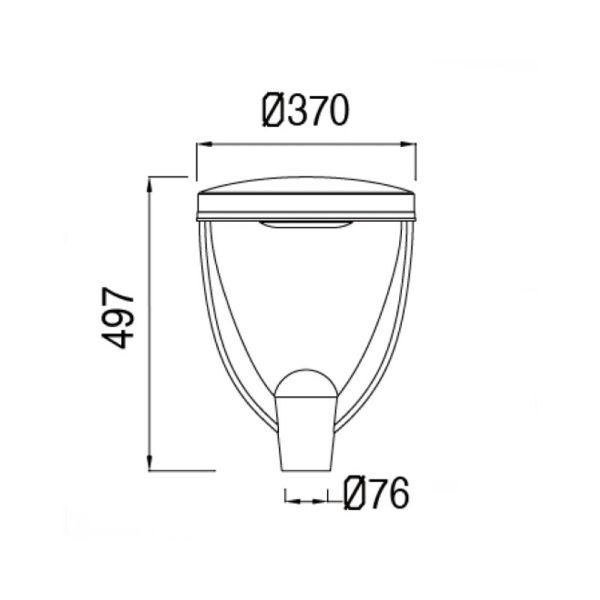 40W CONIC Street light BRIDGELUX Diode 4000K - LED Streetlight - Ledex Lighting UK