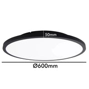 40W Dimmable OSLO LED Ceiling Light in Black 3 CCT - Ceiling Light Fixtures - Downlights
